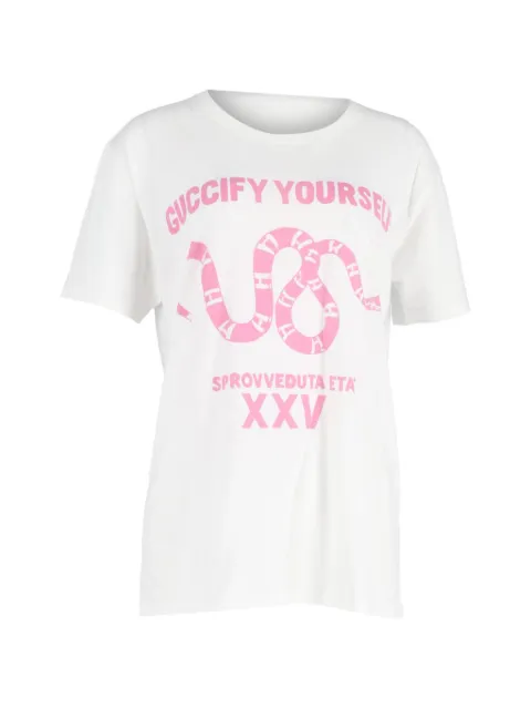 Gucci Pre-Owned Guccify Yourself T-shirt White NAPPUGBCL446981W