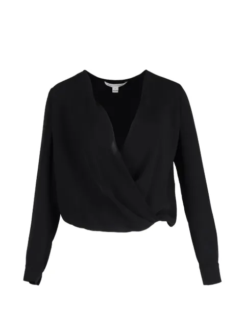 Diane Von Furstenberg Vintage surpliced blouse Black NAPPUGBCL372289W
