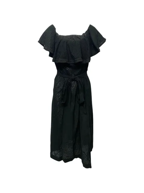 Lisa Marie Fernandez Mira ruffled dress Black NAPPUGBCL086690W