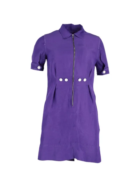 SANDRO zip button mini dress Purple NAPPUGBCL363978W
