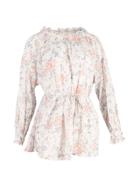 Maje floral print off shoulder dress White NAPPUGBCL423252W