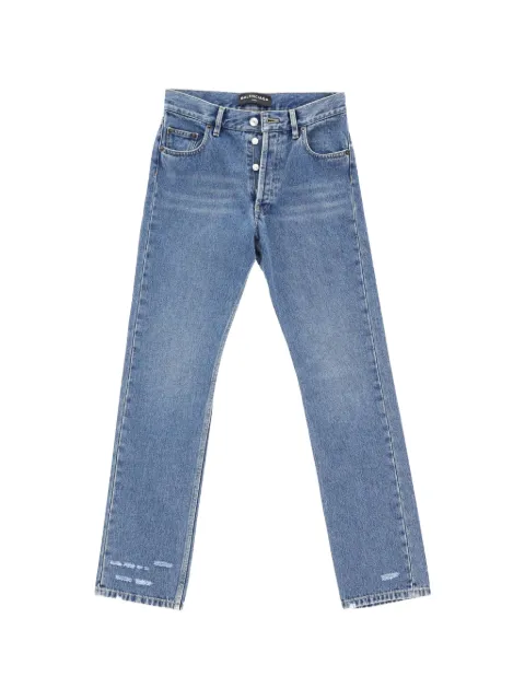 Balenciaga Pre-Owned distressed slim-fit jeans Blue BADOPLCL291825W