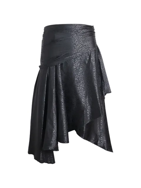 Dodo Bar Or draped asymmetric hem skirt Black TONPUGBCL259445W