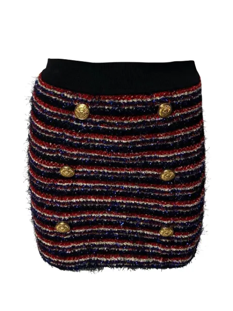 Balmain Pre-Owned pencil tartan skirt Black NAPPUGBCL086486W