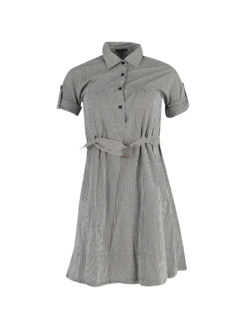 Theory gingham-print belted mini shirt dress Black NAPPUGBCL385791W