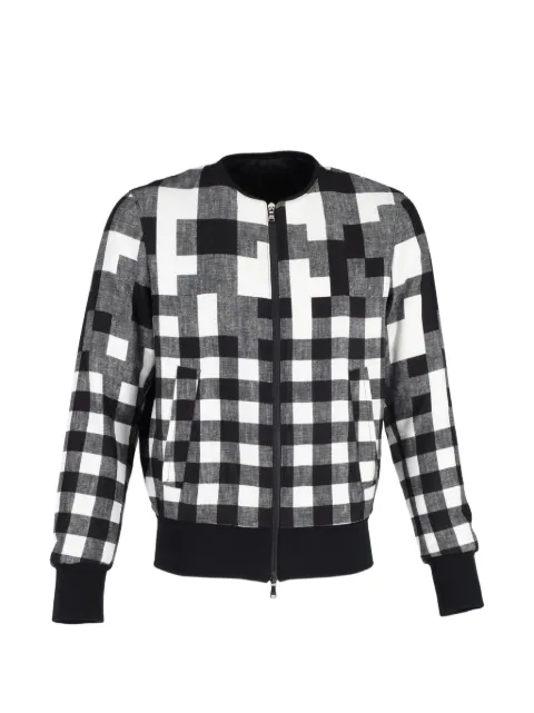 Neil Barrett checkered bomber jacket Black MRPPUGBCL364802M