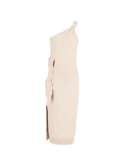 Jacquemus Pre-Owned La Robe Maille Noeud midi dress Neutrals NAPPUGBCL370723W
