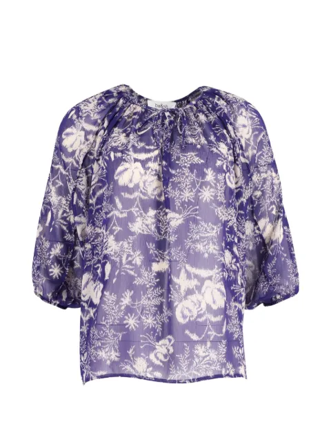 Ba&Sh floral-print tie blouse Purple NAPPUGBCL286005W