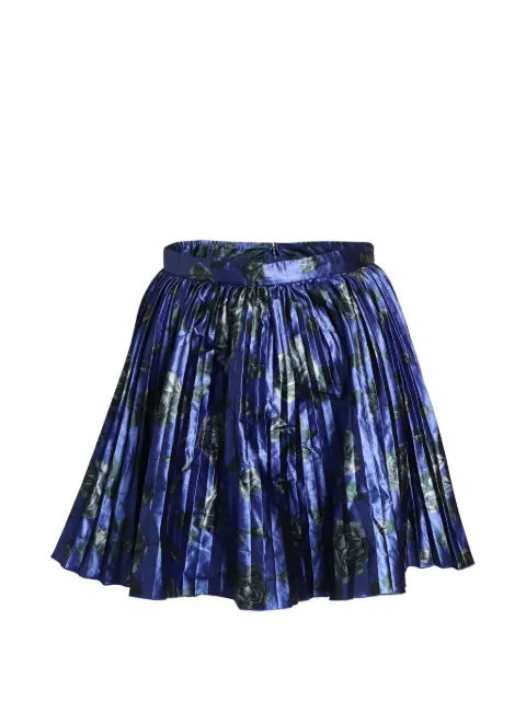 Red Valentino Vintage pleated floral-print skirt Blue NAPPUGBCL301065W