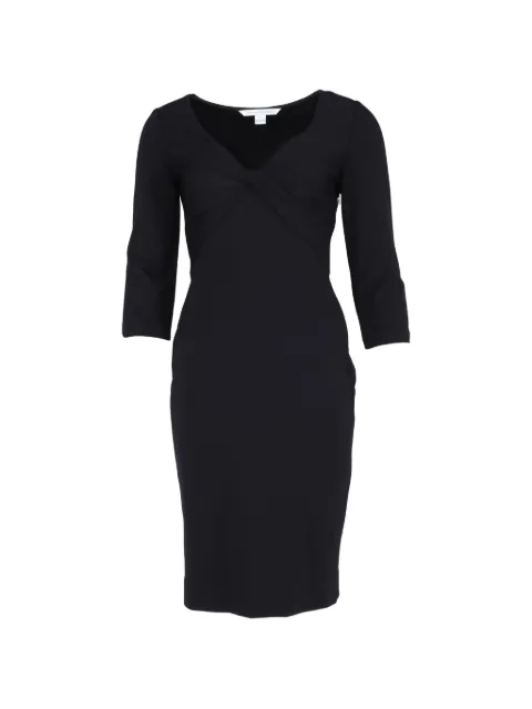 Diane Von Furstenberg Vintage Razel twist-detail dress Black TONPUGBCL155889W