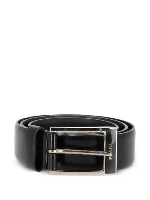 Prada Pre-Owned leather belt Black NAPPUGBAC446379W