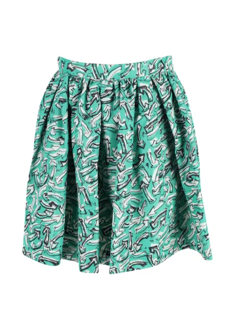 Miu Miu Pre-Owned arrow-pattern mini skirt Green TONPUGBCL410514W