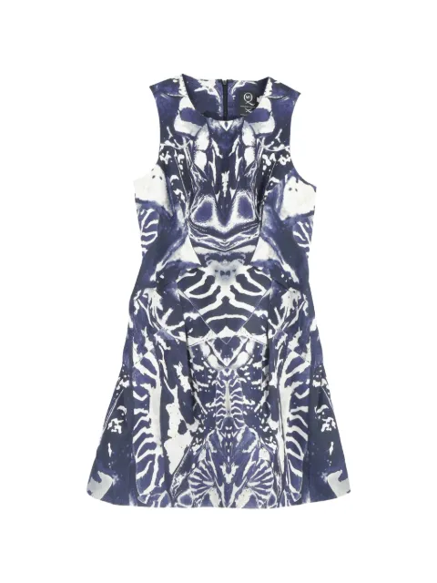 Alexander McQueen Pre-Owned printed sleeveless mini dress Blue NAPPUGBCL446531W