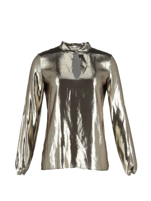 Lanvin Pre-Owned metallic long-sleeve blouse Gold TONPUGBCL400020W