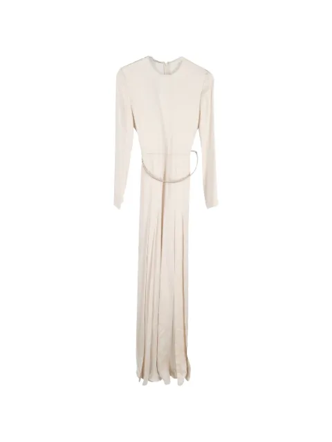 Stella McCartney Pre-Owned belted long-sleeve jumpsuit Neutrals NAPPUGBCL344681W