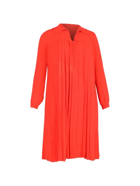 Chloé Vintage collared pleated shirt dress Red NAPPUGBCL423455W