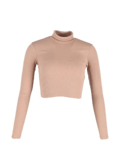Reformation ribbed turtleneck cropped sweater Neutrals NAPPUGBCL339642W