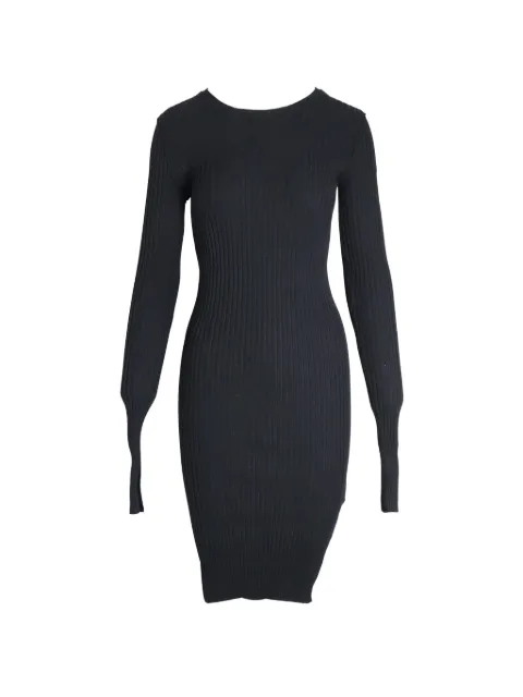 Maison Martin Margiela Pre-Owned ribbed long-sleeve dress Black NAPPUGBCL302526W