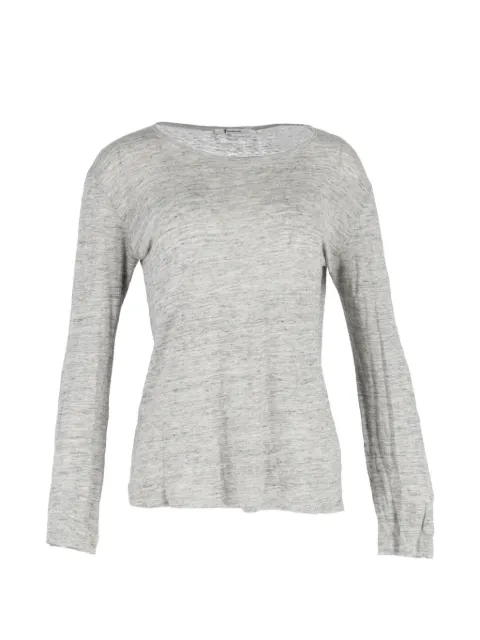 Pre-Owned Alexander Wang round-neck long-sleeve T-shirt Grey TONPUGBCL456759W