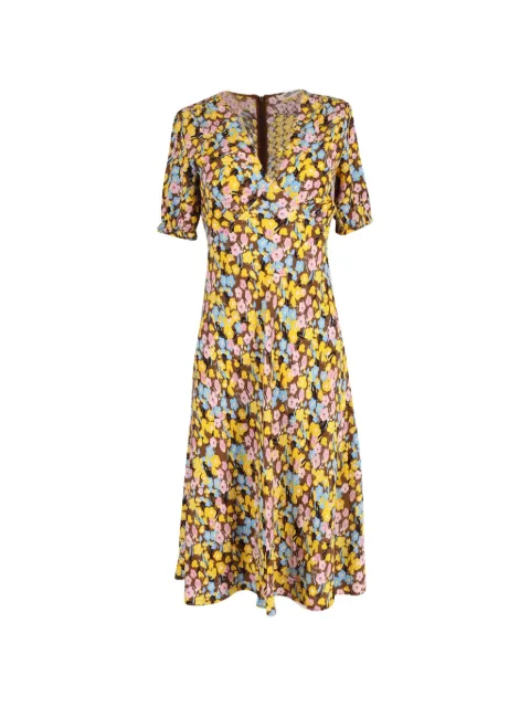 Diane Von Furstenberg Vintage floral-print midi dress Yellow TONPUGBCL181248W