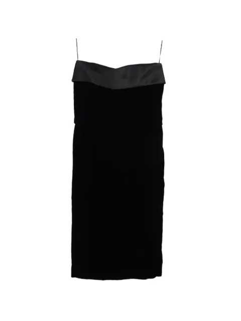 Saint Laurent Pre-Owned velvet mini dress Black NAPPUGBCL424677W