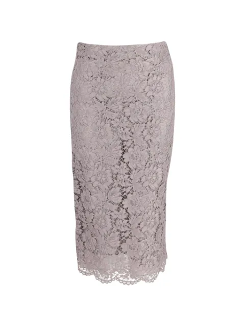 Valentino Garavani Pre-Owned lace midi skirt Neutrals NAPPUGBCL392408W