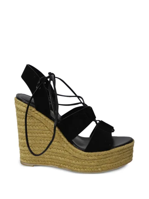 Saint Laurent Pre-Owned platform wedges espadrilles Black NAPPUGBSH117468W