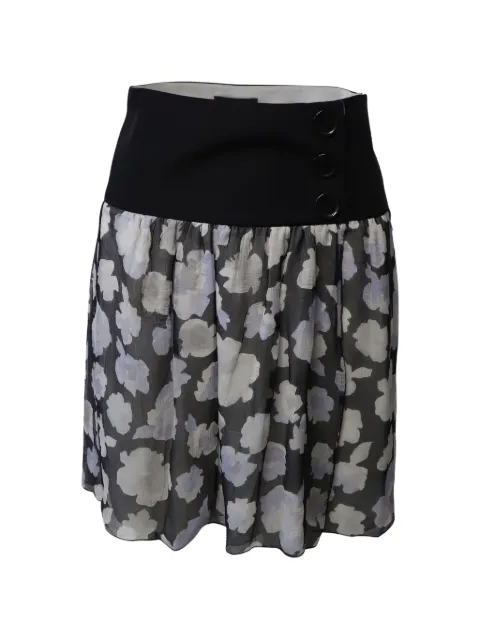 Emporio Armani Pre-Owned floral-print mini skirt Black NAPPUGBCL099112W