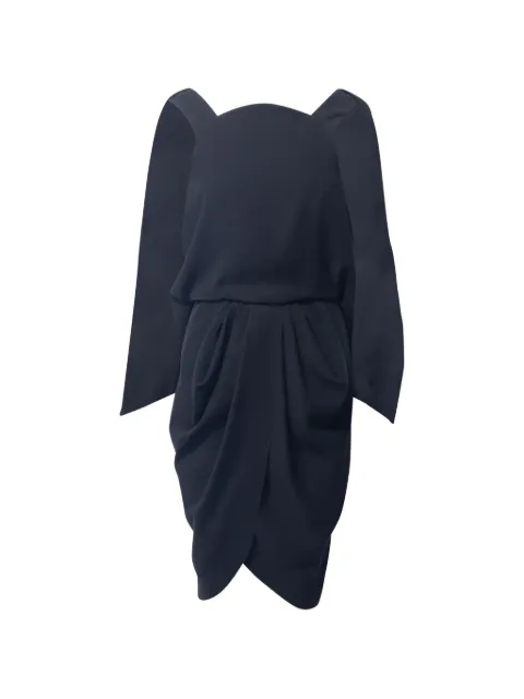 Balenciaga Pre-Owned low-back cape dress Black BAPUGBCL199817W