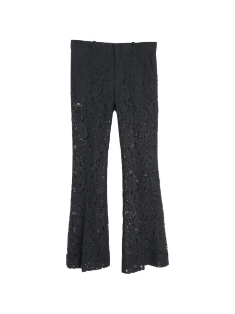 Gucci Pre-Owned lace flared trousers Black NAPPUGBCL301383W