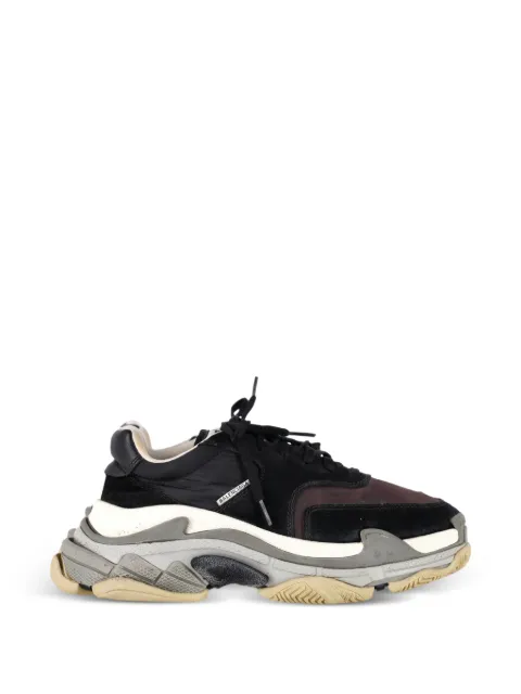 Balenciaga Pre-Owned Triple S suede sneakers Black MRPPUGBSH303344M
