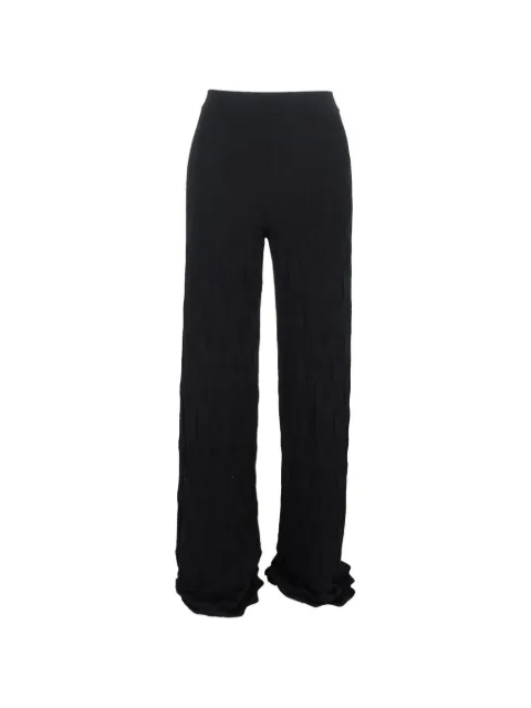 Missoni Pre-Owned textured wool trousers Black NAPPUGBCL456998W