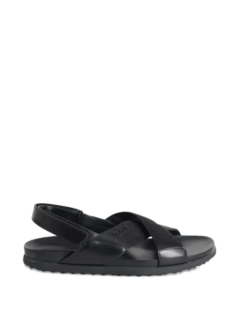 Prada Pre-Owned crisscross-strap sandals Black HNPUGBSH267268W