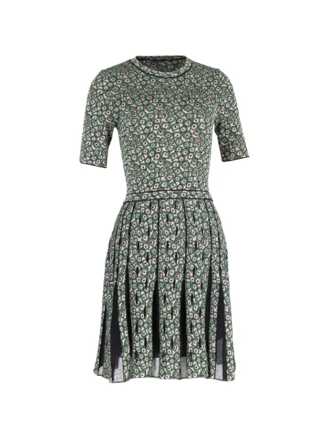 Missoni Pre-Owned patterned jacquard knit dress Green TONPUGBCL423446W