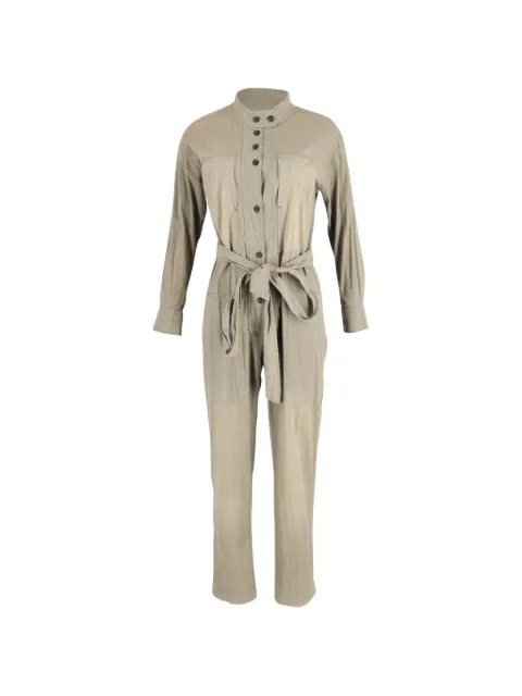 Isabel Marant Vintage button-fastening jumpsuit Neutrals NAPPUGBCL265937W