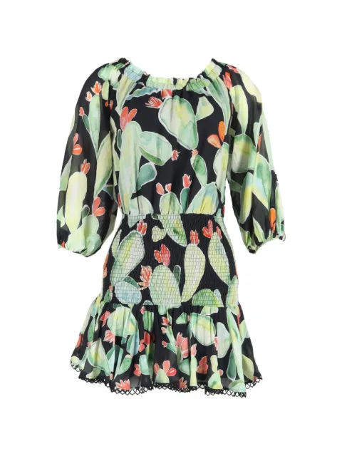 Charo Ruiz Ibiza Giulia cactus-print dress Black NAPPUGBCL447390W