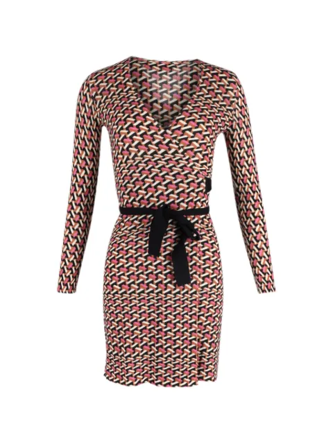 Diane Von Furstenberg Vintage geometric-print dress Pink NAPPUGBCL410836W