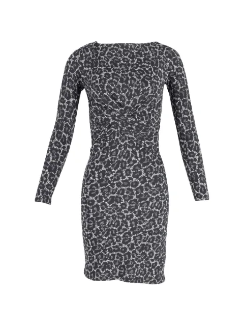 Michael Kors Vintage animal-print midi dress Black TONPUGBCL229148W