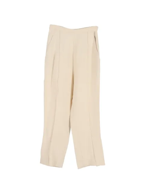 KHAITE Pre-Owned side pockets wide-leg trousers Neutrals TONPUGBCL456782W
