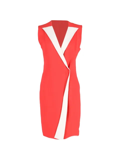 Emilia Wickstead V-neck mini dress Red NAPPUGBCL410879W