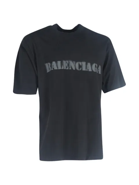 Balenciaga Pre-Owned logo-print T-shirt Black BADOGBCL444469M