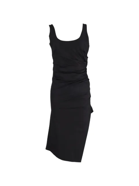 Max Mara gathered-detail midi dress Black NAPPUGBCL403318W