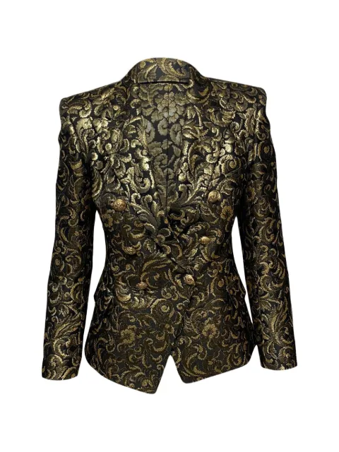Balmain Pre-Owned brocade double-breasted blazer Black NAPPUGBCL098108W
