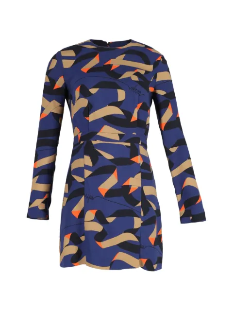 MSGM graphic-pattern mini dress Blue TONPUGBCL378250W