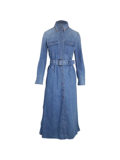 Chloé Vintage belted midi dress Blue NAPPUGBCL300359W