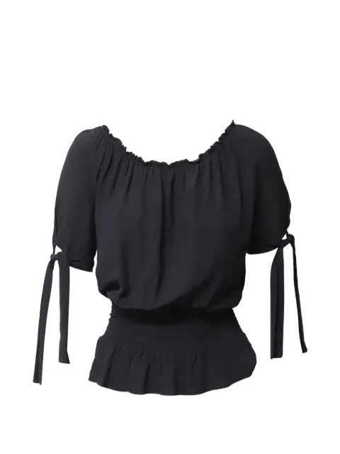 Maje Shirred tie top Black NAPPUGBCL251171W