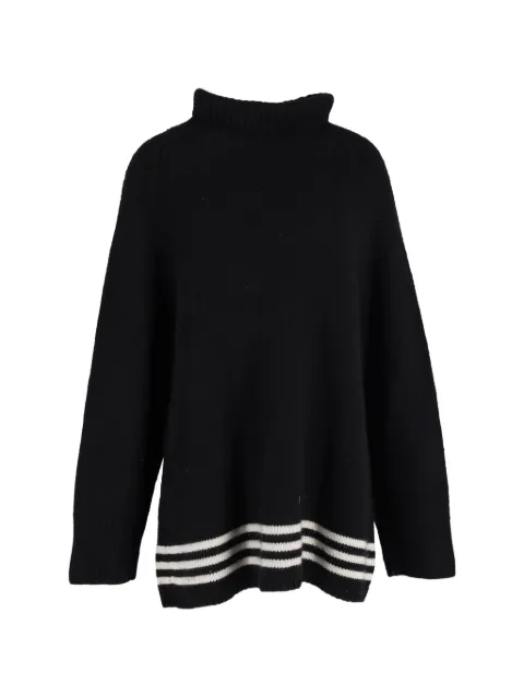 KHAITE Pre-Owned turtleneck wool sweater Black NAPPUGBCL367045W