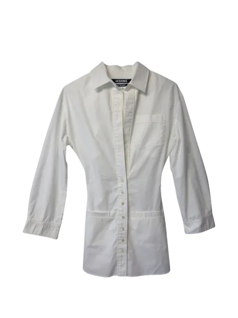 Jacquemus Pre-Owned layered shirt dress White NAPPUGBCL209495W