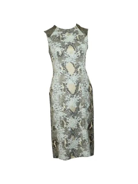 ERDEM snakeskin-print midi dress Grey TONPUGBCL137035W