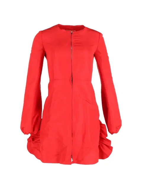Giambattista Valli Vintage zip-front ruffled mini dress Red NAPPUGBCL335916W